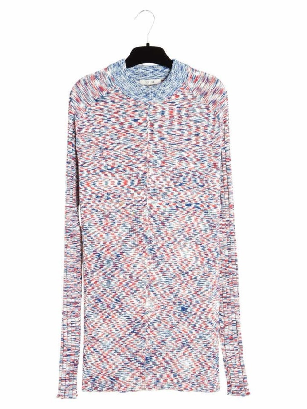 2014 Céline by Phoebe Philo space-dyed cotton-blend rib knit crewneck sweate